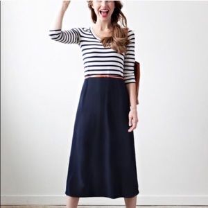 Sonnet James Navy and White Stripe Dress